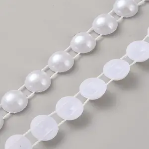 ABS Plastic Pearl Half Round Link Chains