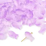 50Pcs Transparent Spray Painted Glass Beads