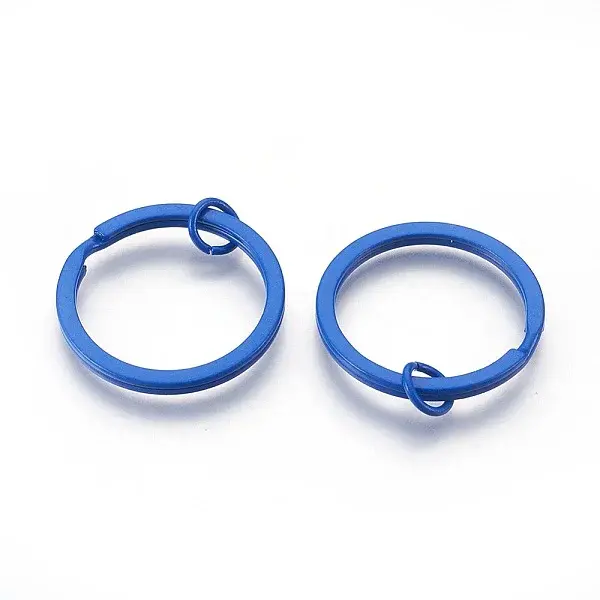 Spray Painted Iron Split Key Rings