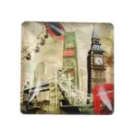 European Style Printed Glass Square Cabochons