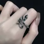 Alloy Enamel Snake Wrap Cuff Rings