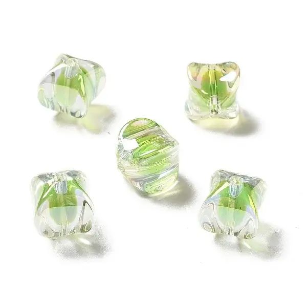 Two Tone UV Plating Rainbow Iridescent Acrylic Beads