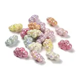 UV Plating Opaque Rainbow Iridescent Acrylic Beads