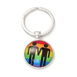 Pride Style Glass Keychain