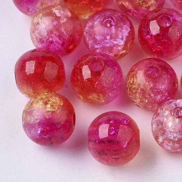 Transparent Crackle Acrylic Beads