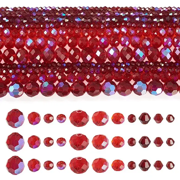 11 Strands 11 Styles Electroplate Glass Beads Strands