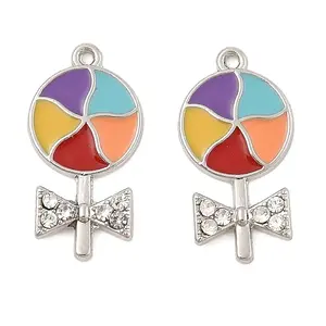 Rack Plating Alloy Enamel Pendants