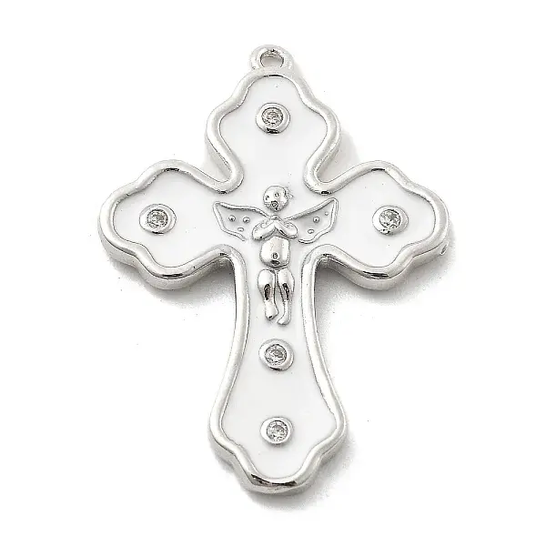 Brass Micro Pave Cubic Zirconia Pendant