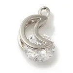 Brass Micro Pave Cubic Zirconia Pendants