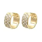Brass with Cubic Zirconia Cuff Earrings