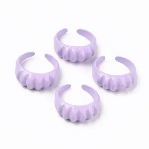 Spray Painted Alloy Cuff Rings