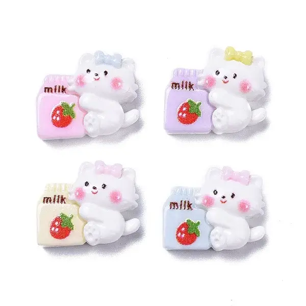 Opaque Cute Animal Resin Decoden Cabochons