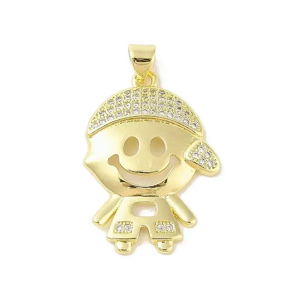 Rack Plating Brass Cubic Zirconia Pendants