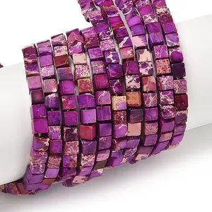 Dyed Synthetic Imperial Jasper Beads Strands