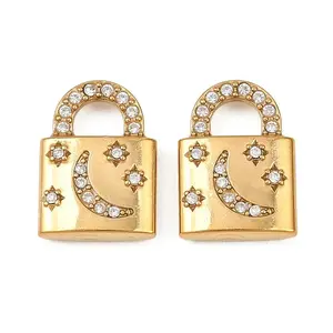 304 Stainless Steel Micro Pave Cubic Zirconia Pendants