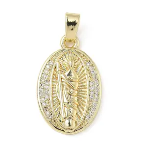 Brass Micro Pave Cubic Zirconia Pendants
