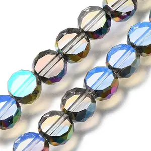 Electroplated Transparent Glass Beads Strands