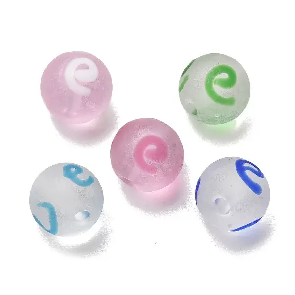 Frosted Handmade Lampwork Beads