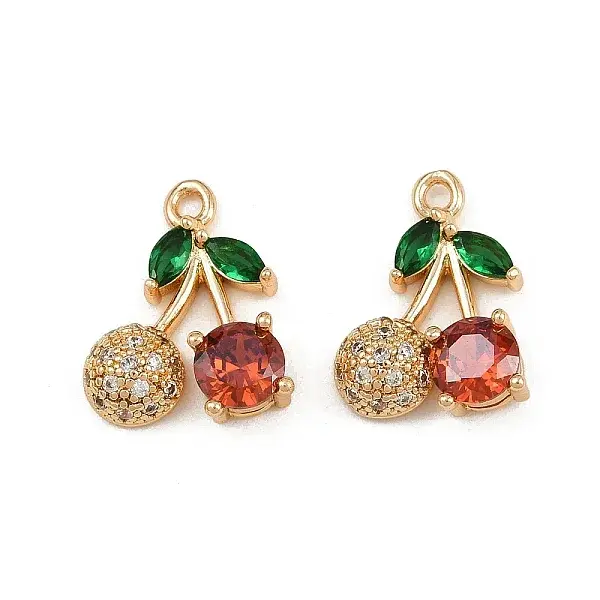 Brass Micro Pave Cubic Zirconia Pendants