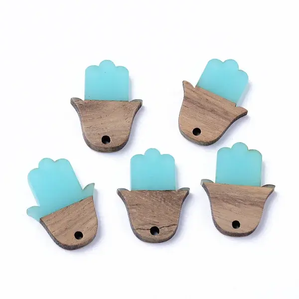 Resin & Walnut Wood Pendants
