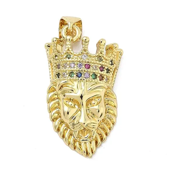 Brass Micro Pave Colorful Cubic Zirconia Pendants