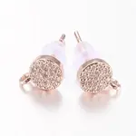 Brass Micro Pave Cubic Zirconia Stud Earring Findings