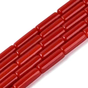 Opaque Solid Color Glass Beads Strands
