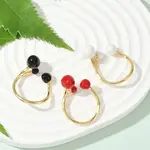 Brass Enamel Open Cuff Rings for Women