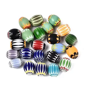 Handmade Millefiori Glass Lampwork Barrel Beads