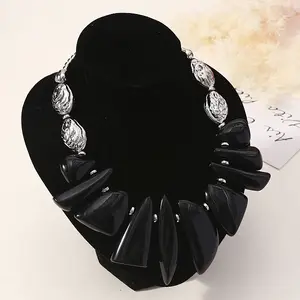 Resin Irregular Beaded Bib Necklaces