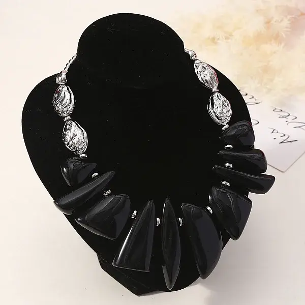 Resin Irregular Beaded Bib Necklaces