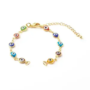 Evil Eye Lampwork Link Chain Bracelet Making