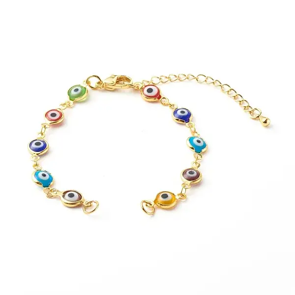 Evil Eye Lampwork Link Chain Bracelet Making