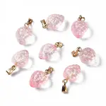 Two Tone Transparent Spray Painted Glass Pendants