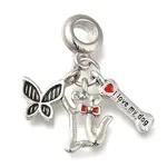 Rack Plating Alloy Enamel European Dangle Charms