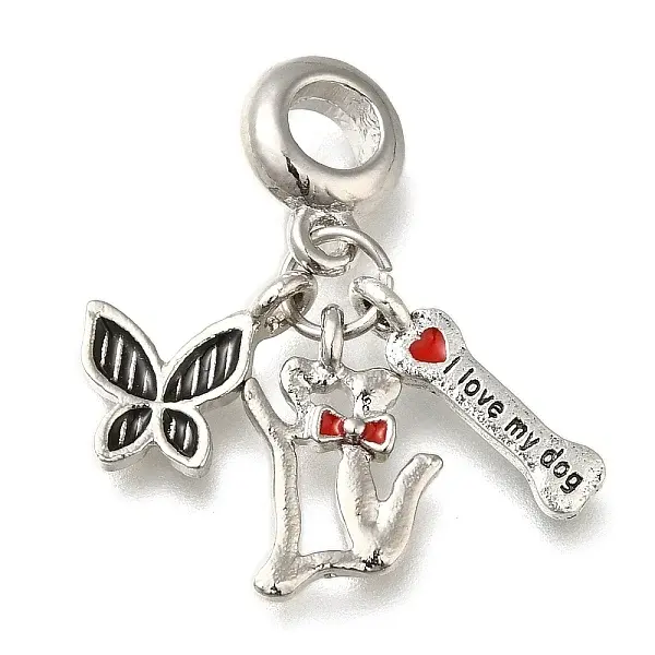 Rack Plating Alloy Enamel European Dangle Charms