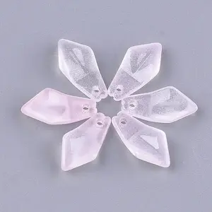Transparent Spray Painted Glass Pendants