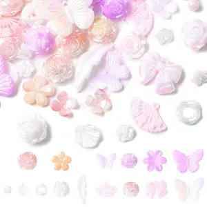Rainbow Iridescent Plating Acrylic Beads