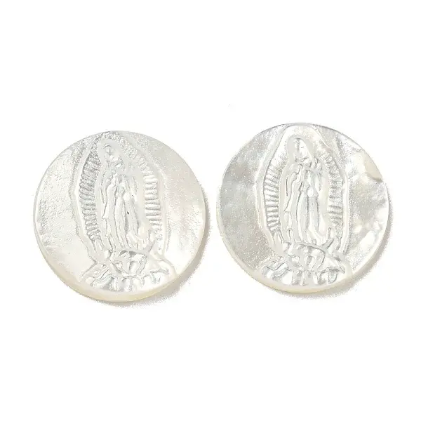 Carved Natural White Shell Cabochons