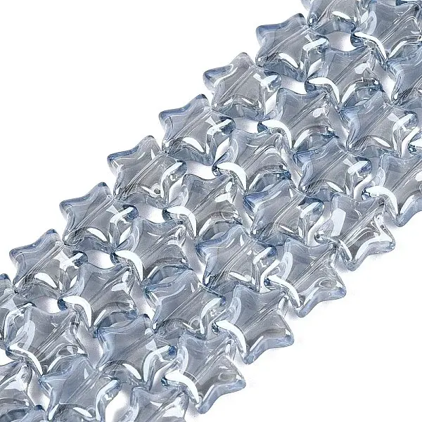 Electroplate Transparent Glass Beads Strands