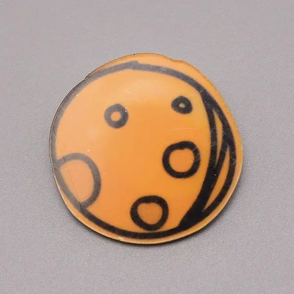 Planet Flat Round Plastic Brooch for Backpack Clothes