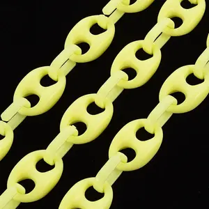 Handmade Opaque Acrylic Coffee Bean Chains
