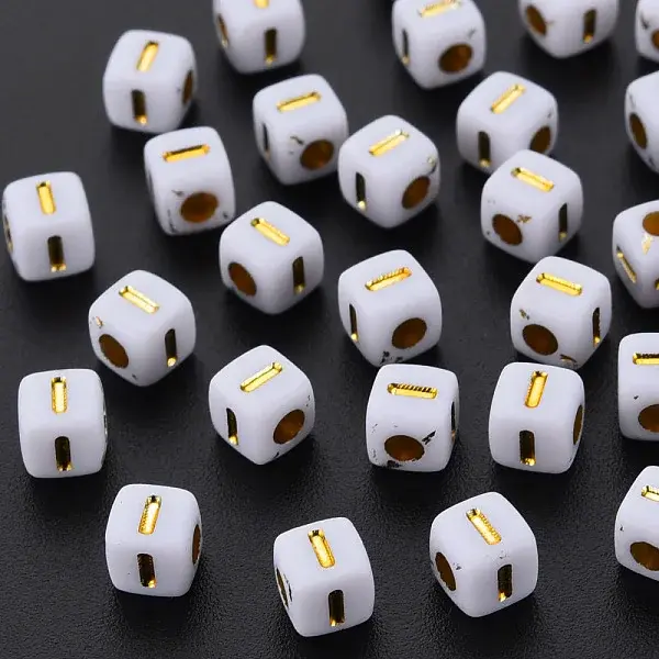 Opaque White Acrylic Beads