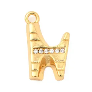 Brass Micro Pave Cubic Zirconia Pendants