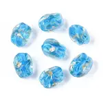 Handmade Gold & Silver Foil Glass Beads