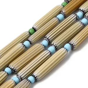 Handmade Lampwork Chevron Beads