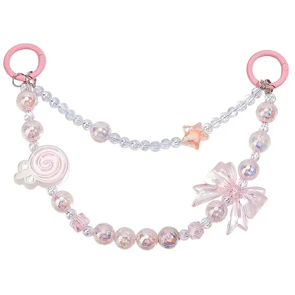 2Pcs Lollipop Bowknot Acrylic Pendant Decorations