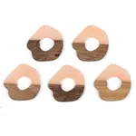 Opaque Resin & Walnut Wood Pendants