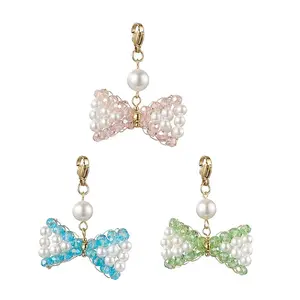 Bowknot Shell Pearl & Glass Pendants Decorations