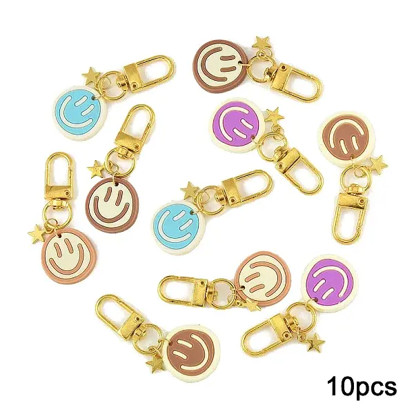 10Pcs 5 Styles PVC Plastic Pendant Decorations